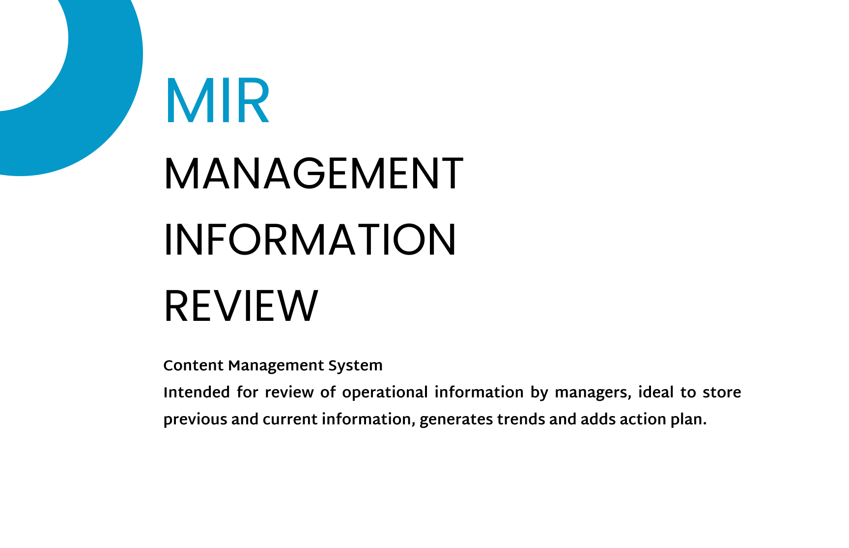 Management Information Review